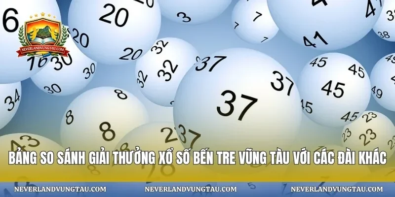 Bảng so sánh giải thưởng xổ số bến tre vũng tàu với các đài khác